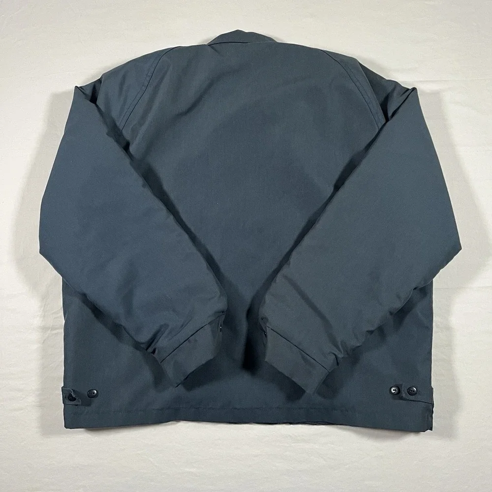 Vintage Manhattan Jacket Mens 2XL Blue Sherpa Lined Full Zip Bomber USA Made 80s